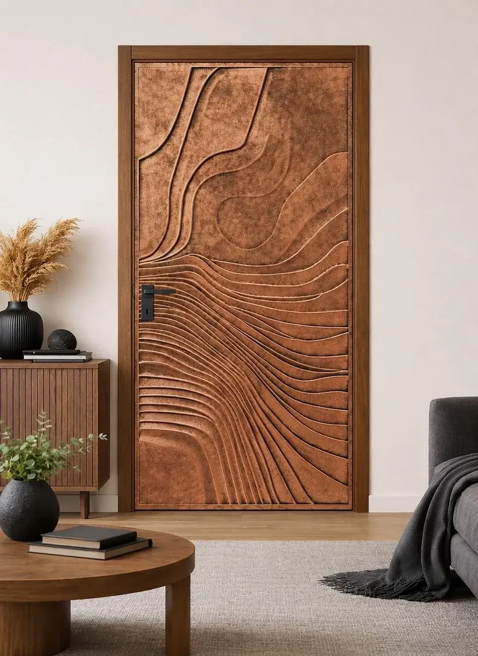 Close view of natural timber grain