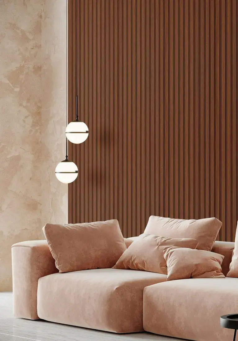 Terra — Warm vertical louver wall