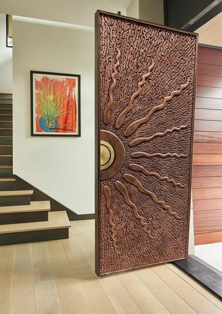 Surya — Radiant carved entrance door