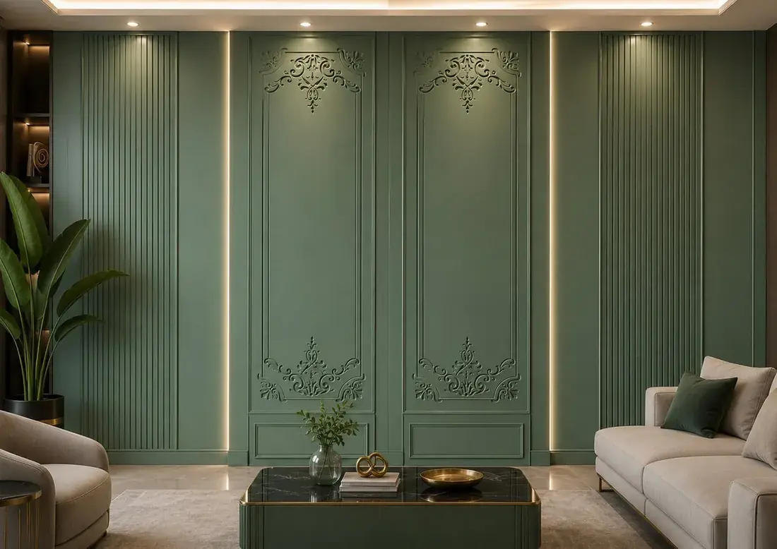 Viridian — Botanical architectural wall