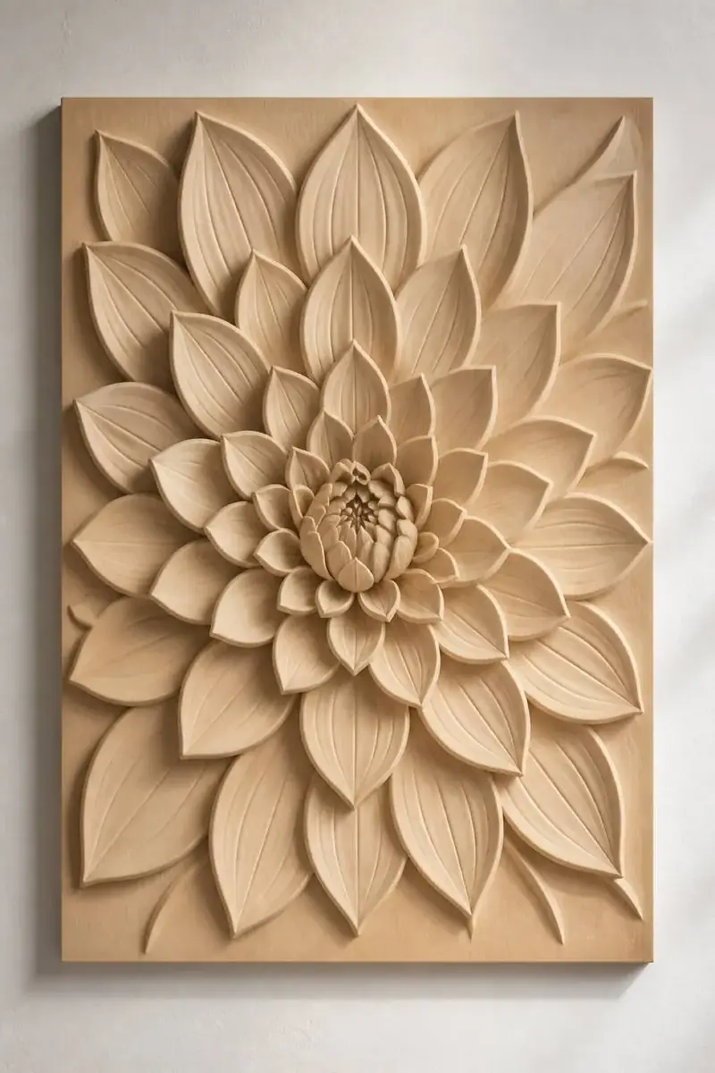 Bloom — Six-layer dahlia relief