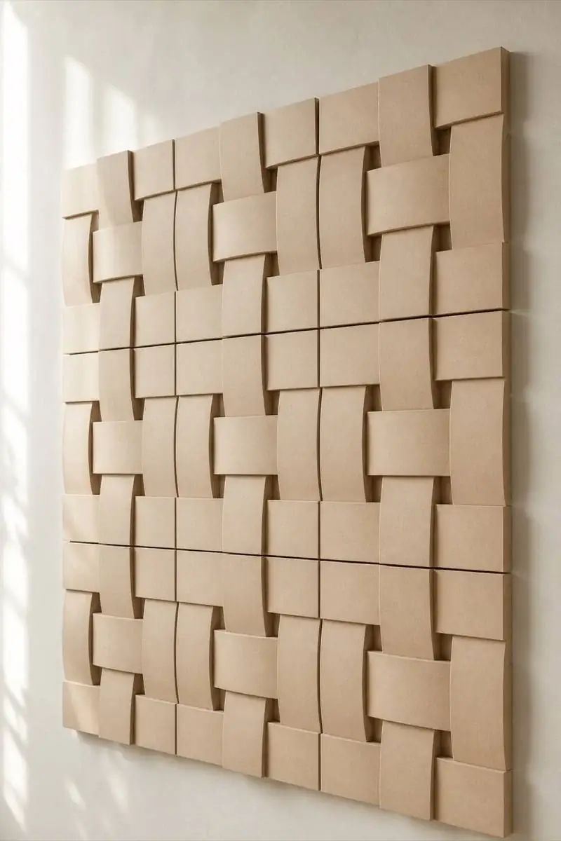 Basket — Over-under woven strips