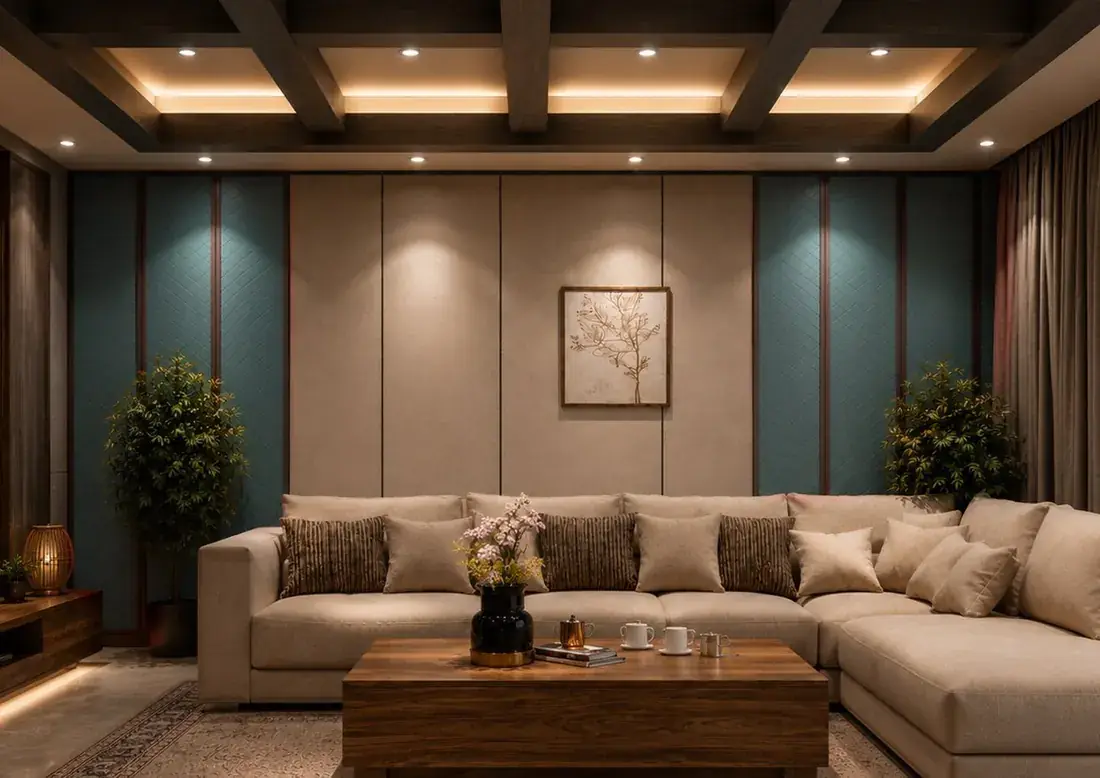 Hush — Layered lounge wall panels
