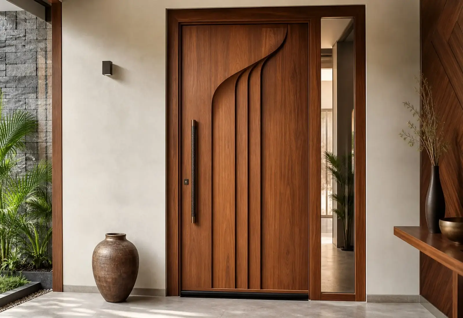 Navya — Asymmetric folded ribbon door