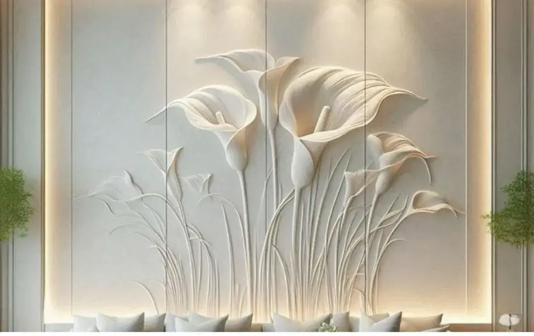 Arum — Illuminated calla-lily wall