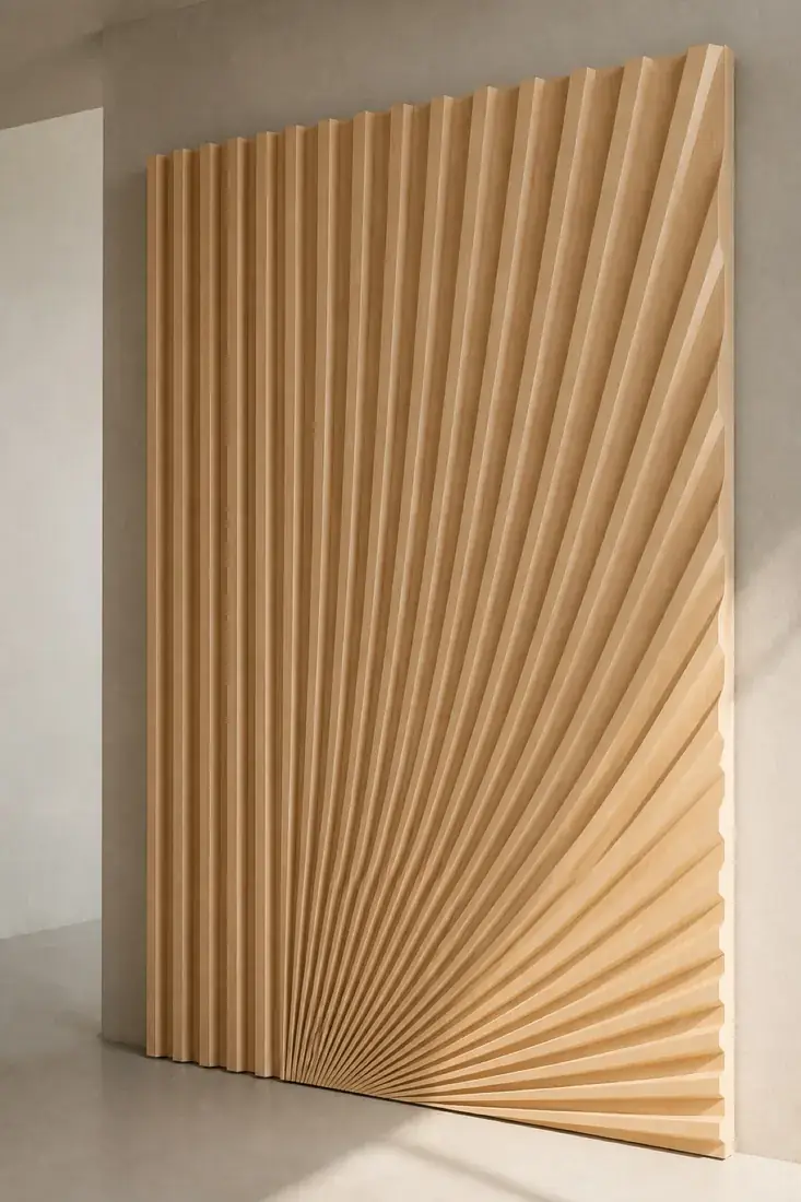 Solis — Off-centre sun-ray louver rhythm