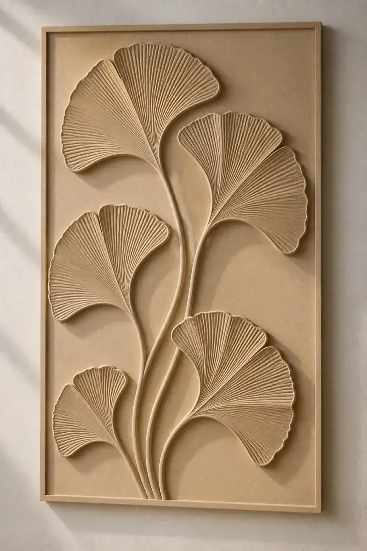 Ginkgo — Five-leaf fan-rib composition