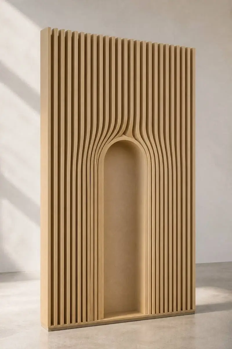 Portal — Arch-forming vertical ribs