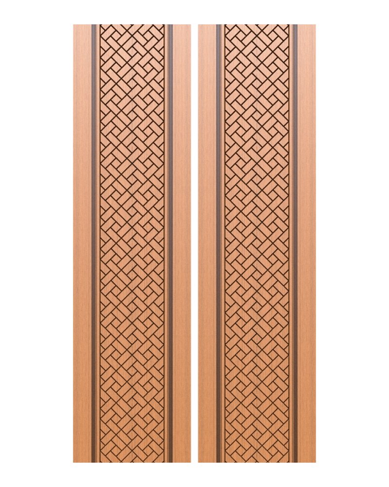 Woven Lattice Double Door — Double entrance doors