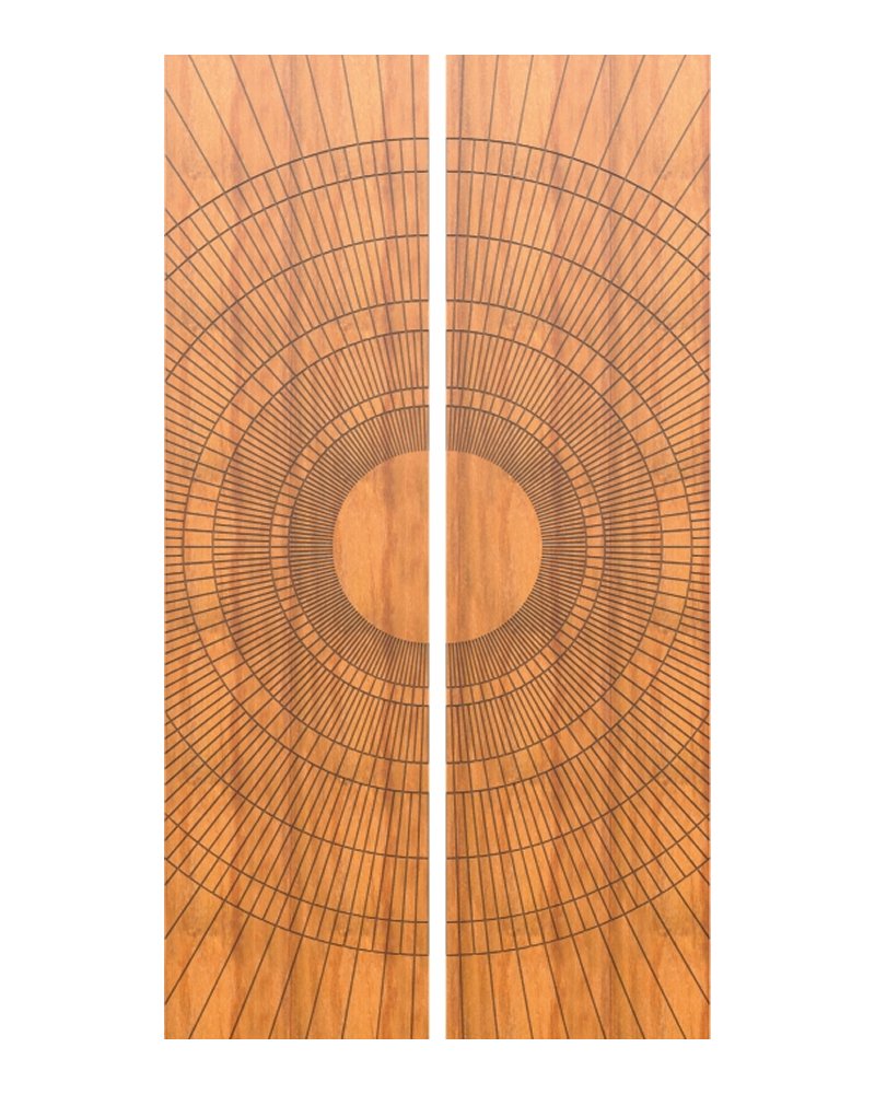 Concentric Ring Double Door — Double entrance doors