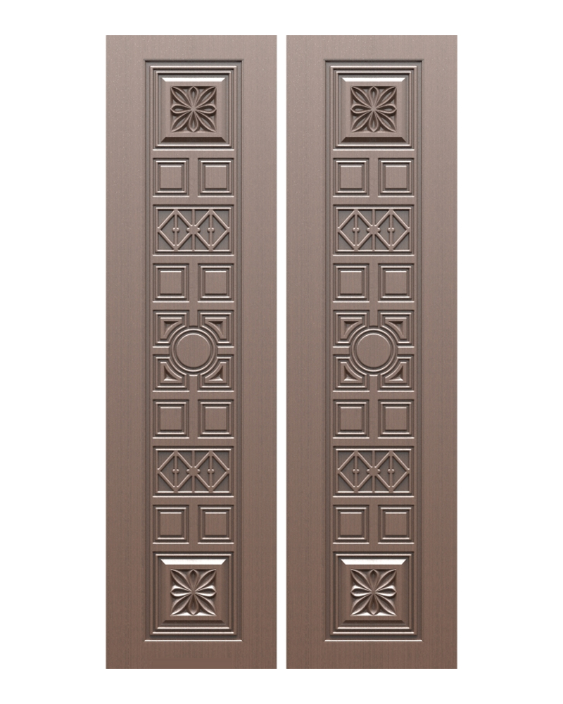 Geometric Heritage Double Door — Double entrance doors