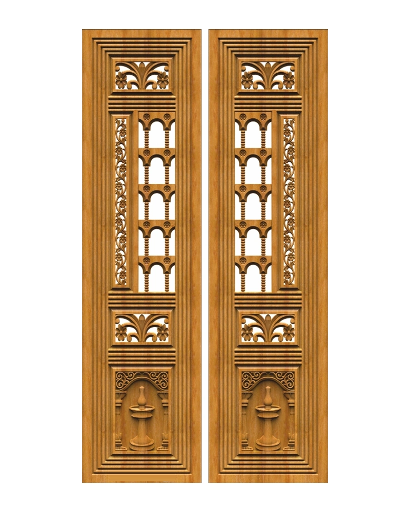 Ornate Grille Pooja Doors — Pooja doors