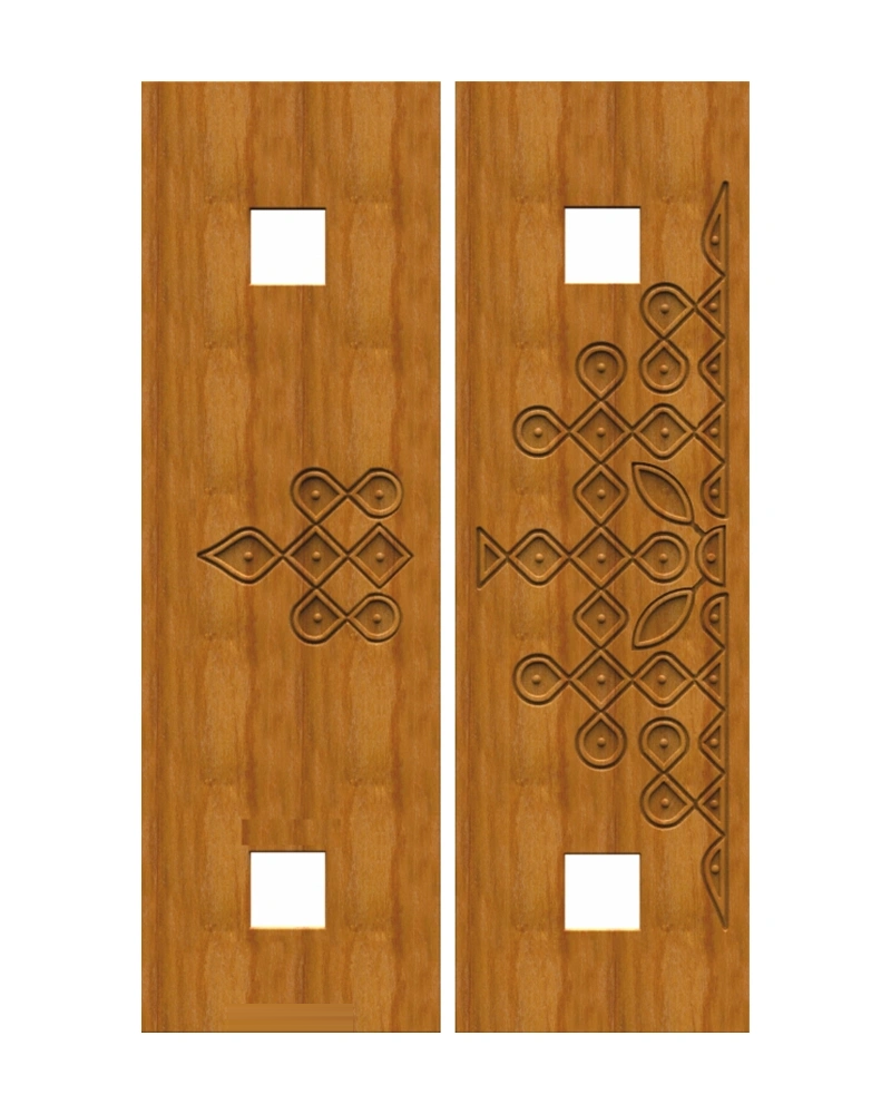 Geometric Cluster Pooja Doors — Pooja doors