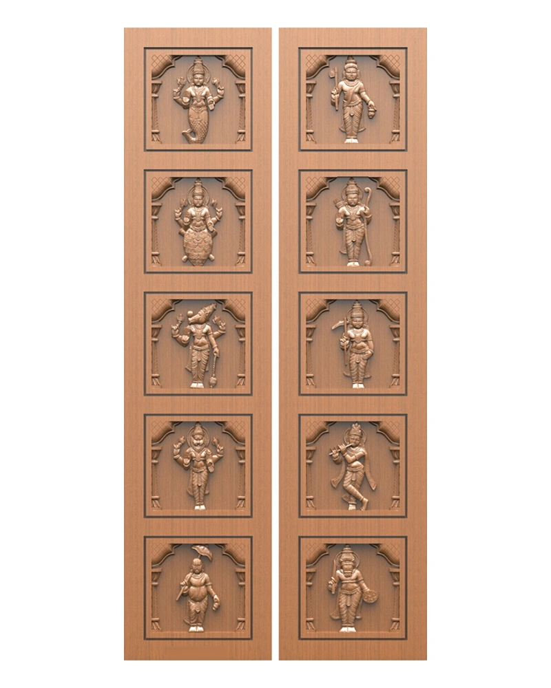Figural Panel Temple Doors — Temple doors