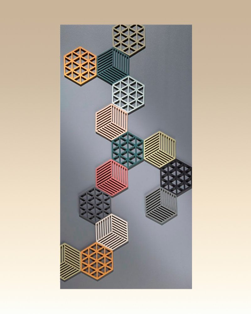 Hexagon Pattern Wall Art — Wall art
