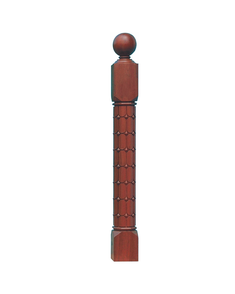 Ball Top Panel Newel — Balusters & newels