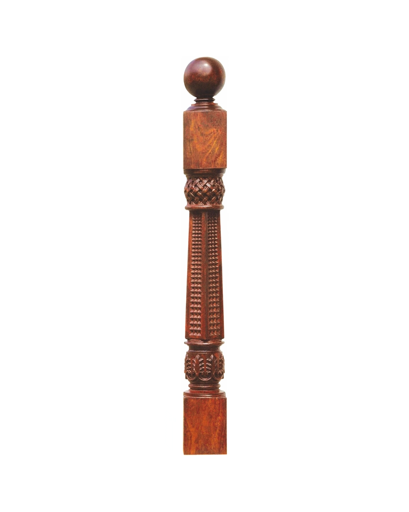 Ball Top Fluted Newel — Balusters & newels